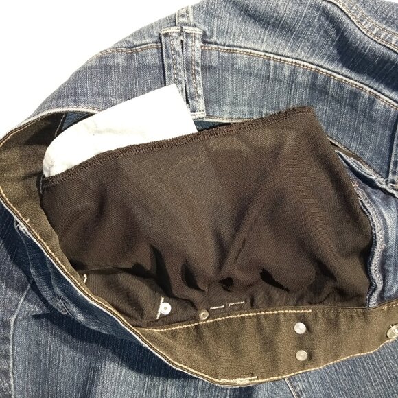 Lane Bryant Capri Denim  sz 16 Jeans  Stretch waist  Tummy Panel  2 button waist - Picture 8 of 11